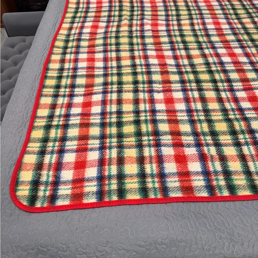 Vintage Scottish “Tartan” Wool Travel Blanket | Lap Rug | Car Rug | Mid-Century